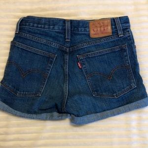 Levi Strauss and co high waisted jean shorts